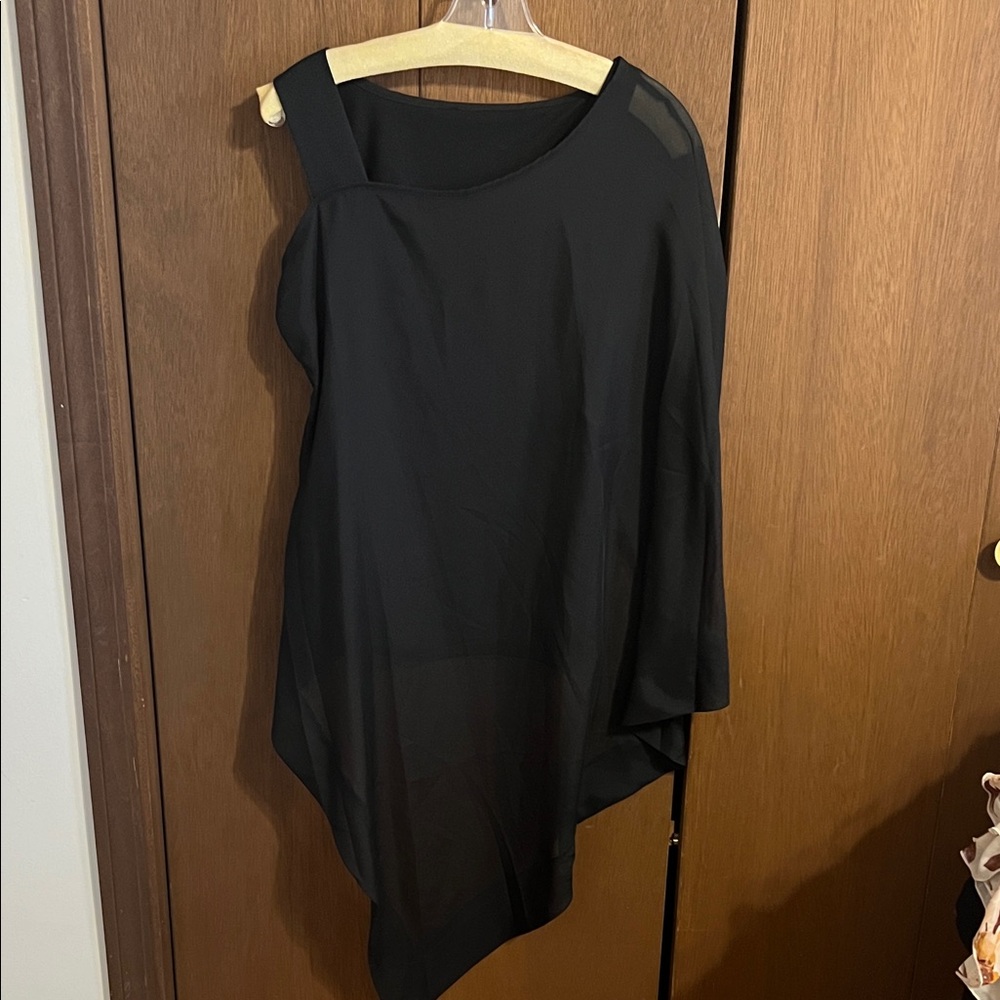 Elegant Black Asymmetrical Dress